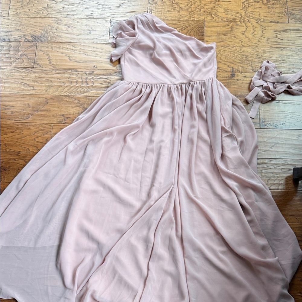 Chic One-Shoulder Pink Dress